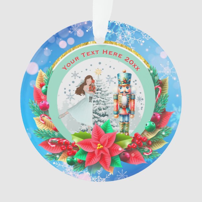 Ornamento Presente de Natal do Quebra-Nozes, Lembrança de Fé (Frente)