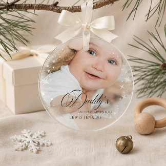 Ornamento Presente de Natal para Papai Novo Personalizado Pa