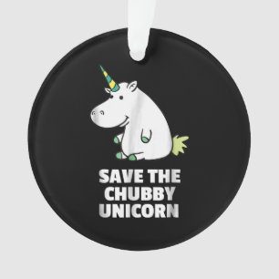 Ornamento Presente do Hippo Lover Chubby Unicorn Hippo Cut