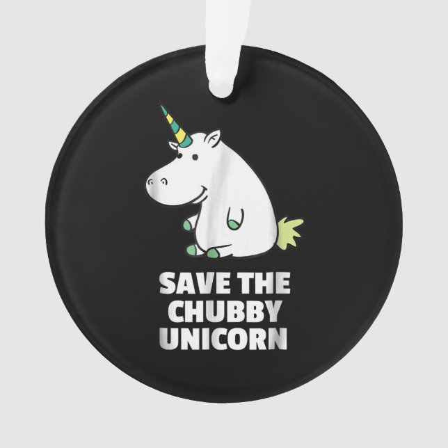 Ornamento Presente do Hippo Lover| Chubby Unicorn Hippo| Cut (Frente)