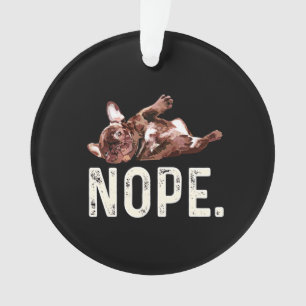 Ornamento Presente francês Bulldog Nope Francês.