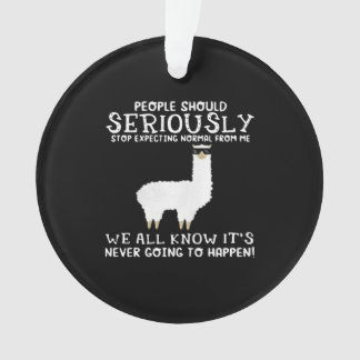 Ornamento Presente Llama| As Pessoas devem ser seriamente