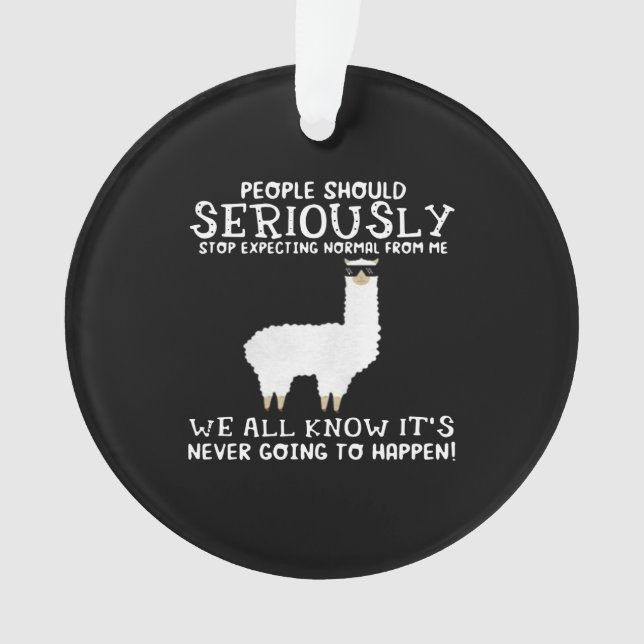 Ornamento Presente Llama| As Pessoas devem ser seriamente (Frente)