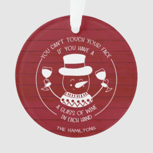 Ornamento Presente para Amantes de Vinho Engraçado 2020 Covi