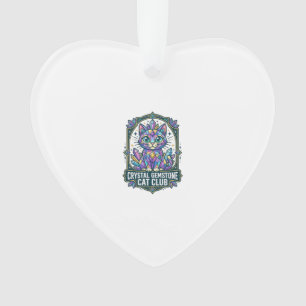 Ornamento Presente para Mãe de Gato com Cristal Gemstone - C