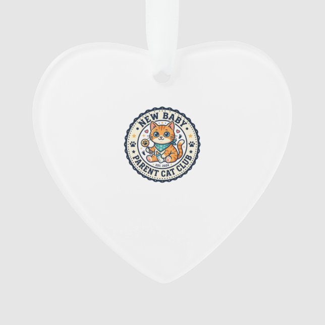 Ornamento Presente para Mãe de Gato - Novo Bebê P (Frente)