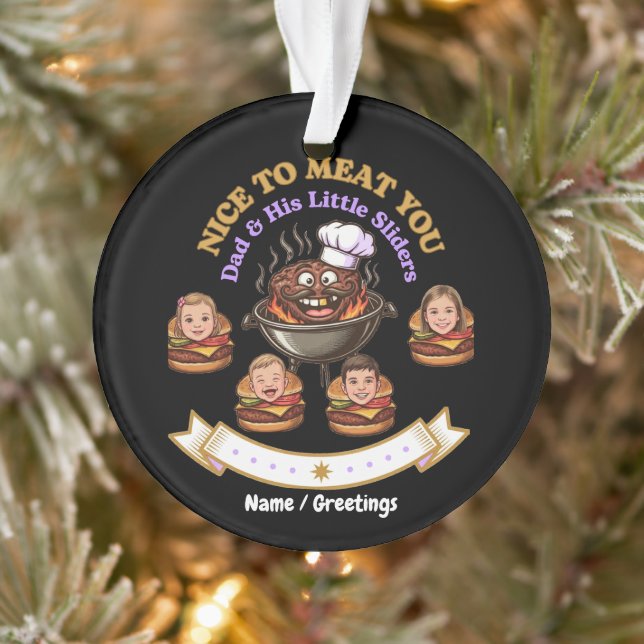 Ornamento Presente Personalizado BBQ Grill Master - Prazer e (Árvore)