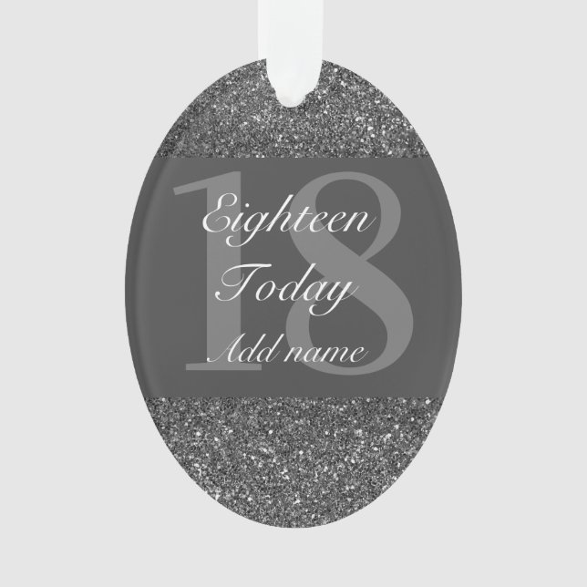 Ornamento presente personalizado especial de aniversário 18 (Frente)