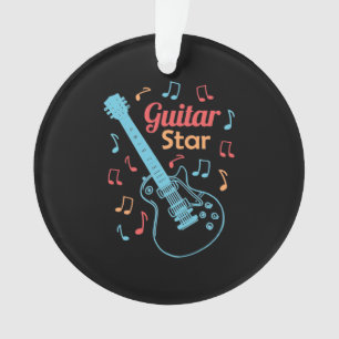 Ornamento Presente Xmas Estrela Guitarista Orgânica