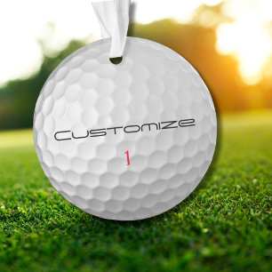 Ornamento Presentes de Bolas de Golfe Personalizadas da Séri