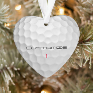 Ornamento Presentes de Bolas de Golfe Personalizadas Série S