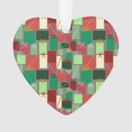 Ornamento Presentes de Natal com fitas e Arcos