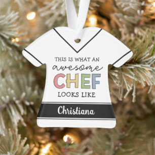 Ornamento Presentes personalizados incríveis de chef   Melho