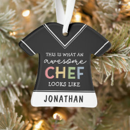 Ornamento Presentes personalizados incríveis de chef | Melho