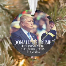 Ornamento Presidente Donald Trump Foto Keepsak