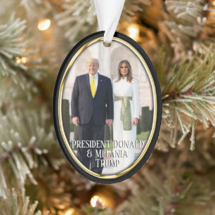 Ornamento Presidente Donald Trump & Melania na Índia 2020