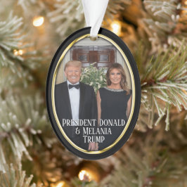 Ornamento Presidente Donald Trump & Melania Natal