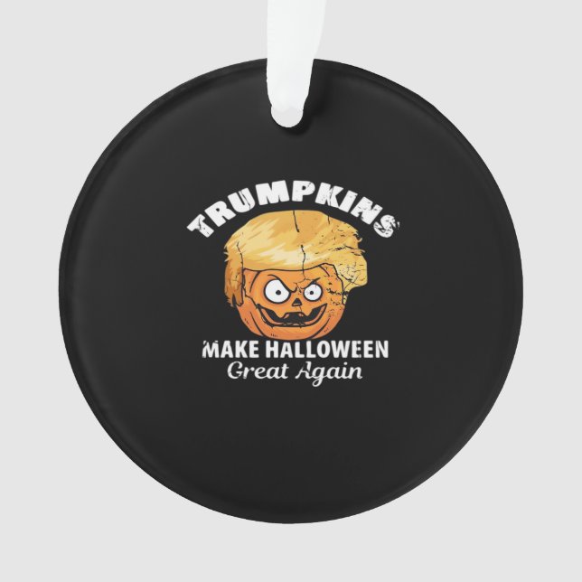 Ornamento Presidente Funny Trumpkins Halloween (Frente)