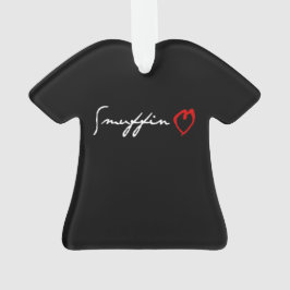 Ornamento Preto da marca da obscenidade do amor de Smuffin