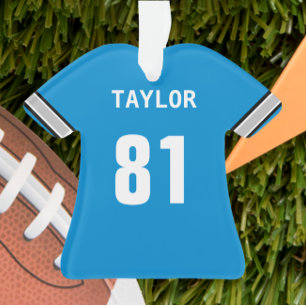 Ornamento preto do futebol & branco de prata azul