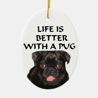 ornamento preto do pug