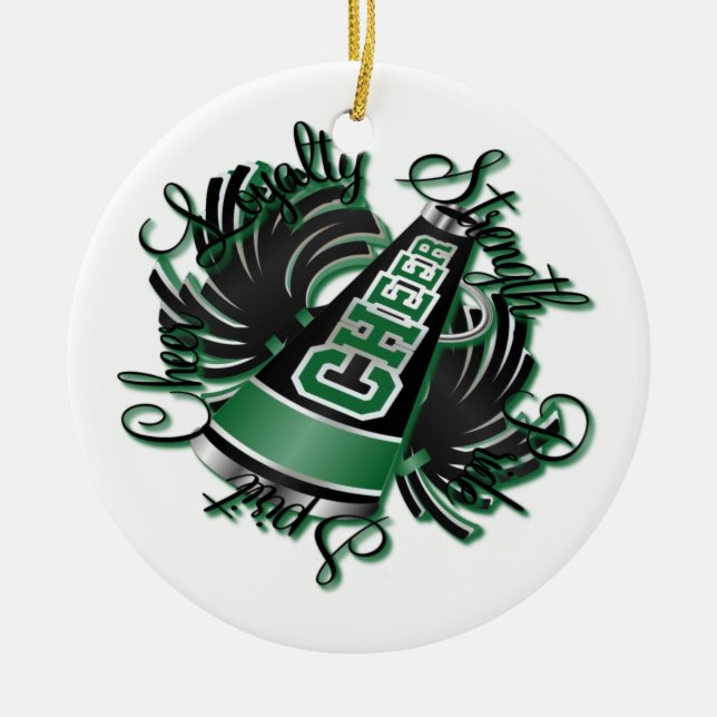 Ornamento preto e verde do elogio das qualidades (Frente)