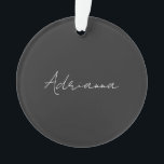 Ornamento Preto profissional adicione o seu nome, retro de e<br><div class="desc">Este modelo pode ser personalizado para atender a todas as ocupações pessoais.</div>