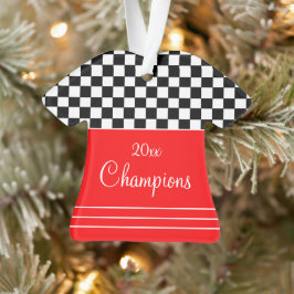 Ornamento Preto Vermelho e Branco