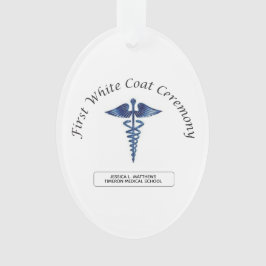Ornamento Primeira Cerimônia de Casaco Branca de Enfermagem