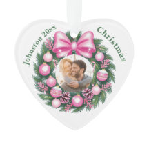 Primeira coroa rosa de Natal