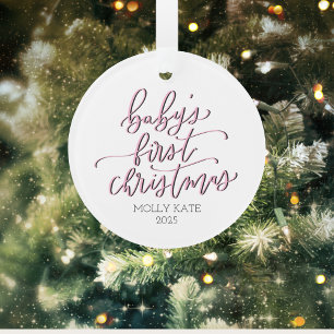 Ornamento Primeira Ornação de Natal da Bebê Personalizada