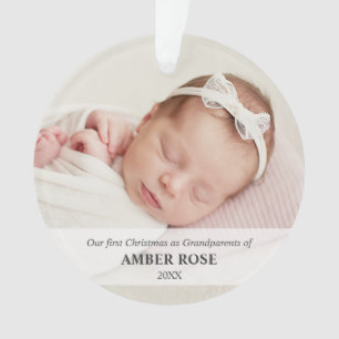 Ornamento Primeiro Natal como Avós 2 Fotos