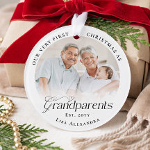 Primeiro Natal como Avós com Foto Personalizada do