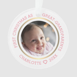 Ornamento Primeiro Natal Como Avós Excelentes Foto Moderna