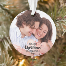 Ornamento Primeiro Natal Como Família 3