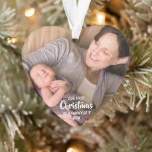 Ornamento Primeiro Natal Como Família 3