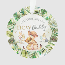 Ornamento Primeiro Natal Como Um Novo Meerkat Pai
