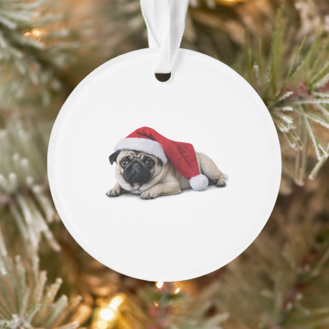 Ornamento Primeiro Natal de Pug (Árvore)