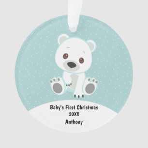 Ornamento Primeiro Natal do Baby Bear Bear Baby