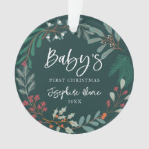 Primeiro Natal do Green Winter Botanical Baby