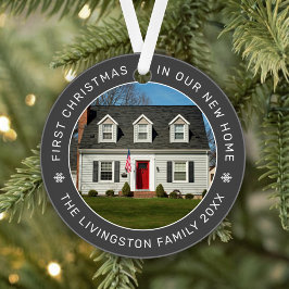 Ornamento Primeiro Natal em Nossa Nova Foto Personalizada da