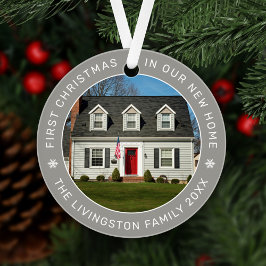 Ornamento Primeiro Natal em Nossa Nova Foto Personalizada da