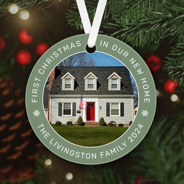 Ornamento Primeiro Natal em nossa nova imagem personalizada  (Criador carregado)