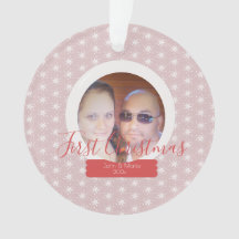 Primeiro Natal Floco de Foto do Globo de Neve