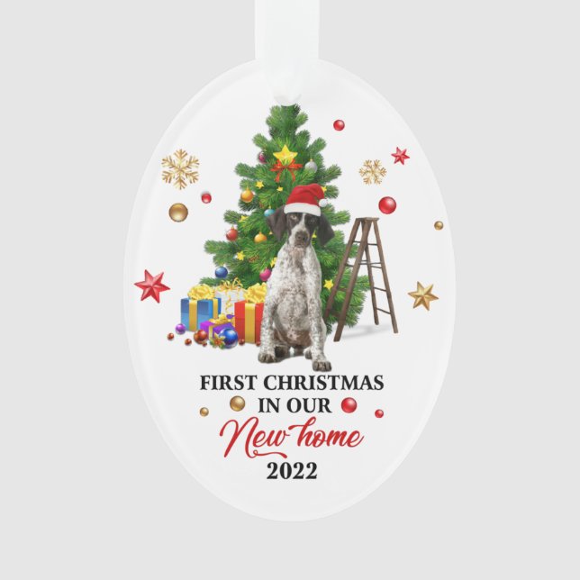 Ornamento Primeiro Natal na nossa Nova Casa 2022 | Presente  (Frente)