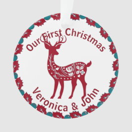 Ornamento Primeiro Natal - Nordic Reindeavia Escandinávia