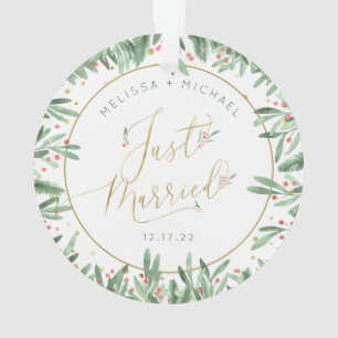 Ornamento Primeiro Recem casados de Natal Datas Festivas