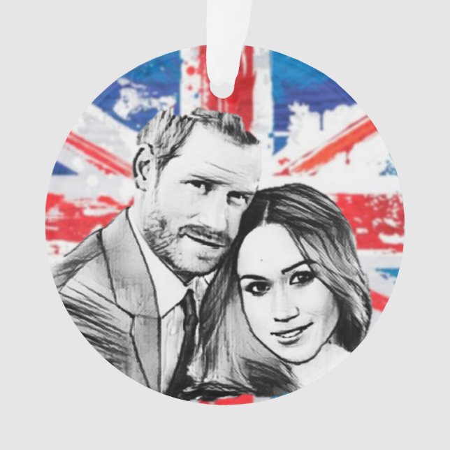 Ornamento Prince Harry noivado (Frente)