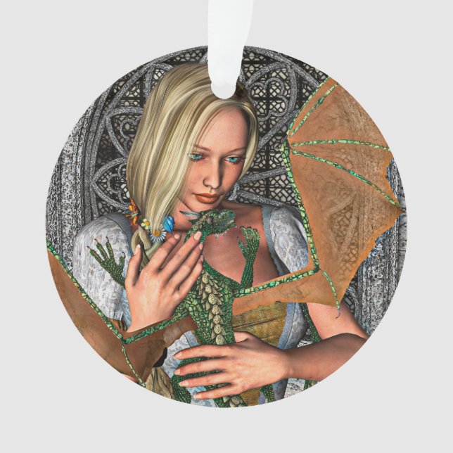 Ornamento Princesa e Dragão (Frente)