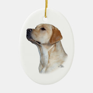 Ornamento principal amarelo de labrador retriever